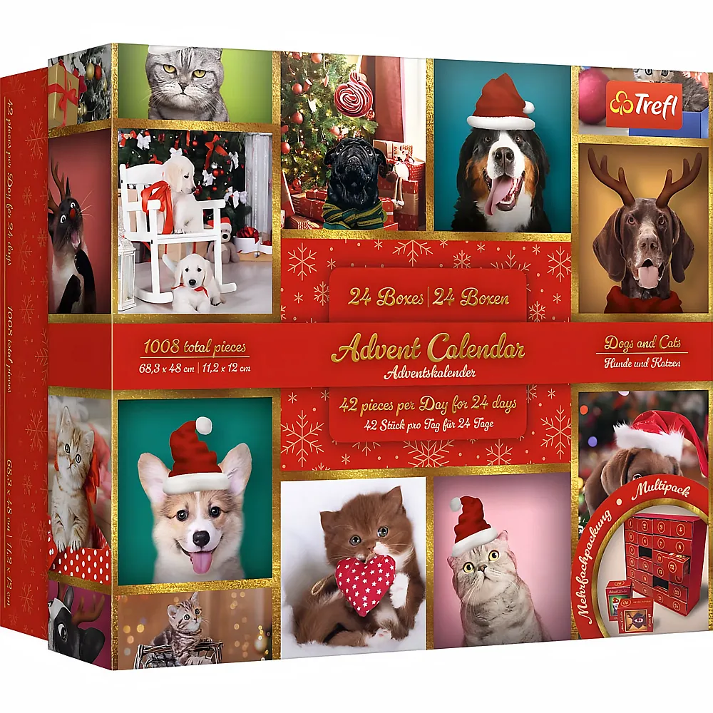 Trefl Puzzle Adventskalender Tiere - 42 Teile