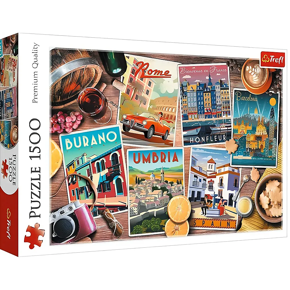 Trefl Puzzle Collage Europische Reiseziele 1500Teile