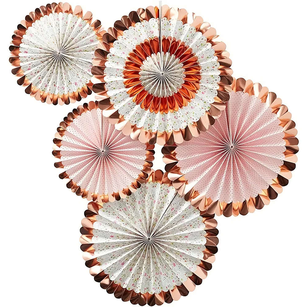 Gingerray Floral Papierf�cher Ros� Gold - 5 Teile
