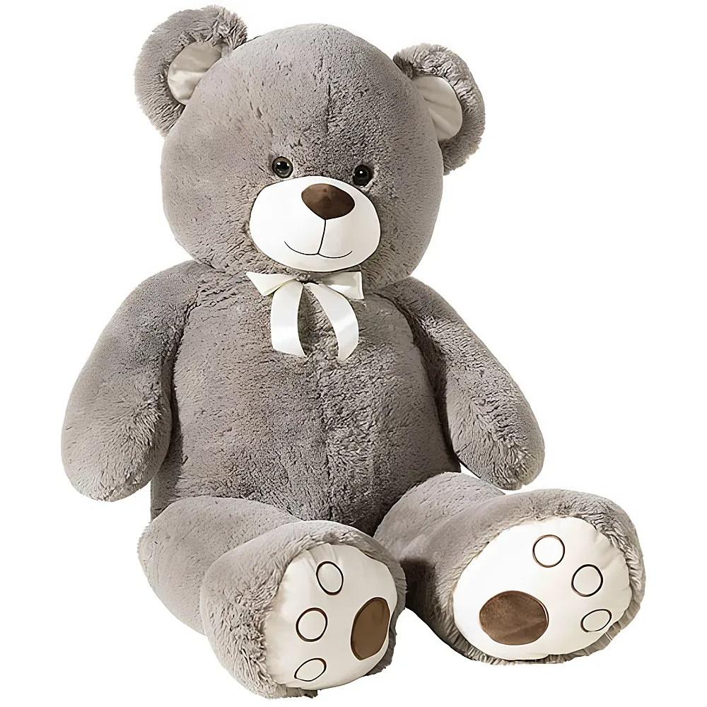 Heunec Teddybr mit Schleife Grau 130cm | Bren Plsch