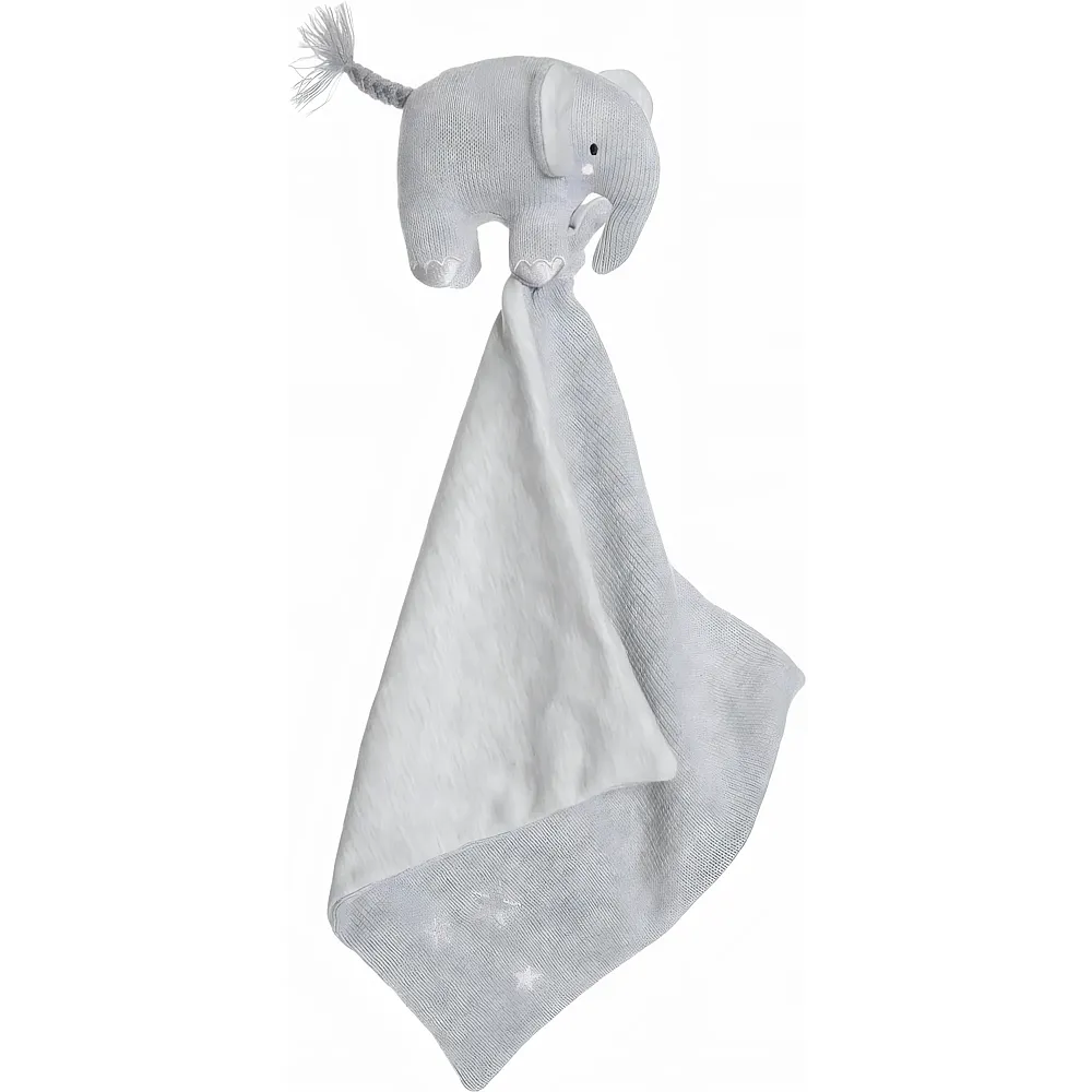 meinspielzeug - Teddykompaniet Cozy Knits Schmusetuch Elefant - 28 cm | Schmuset�cher