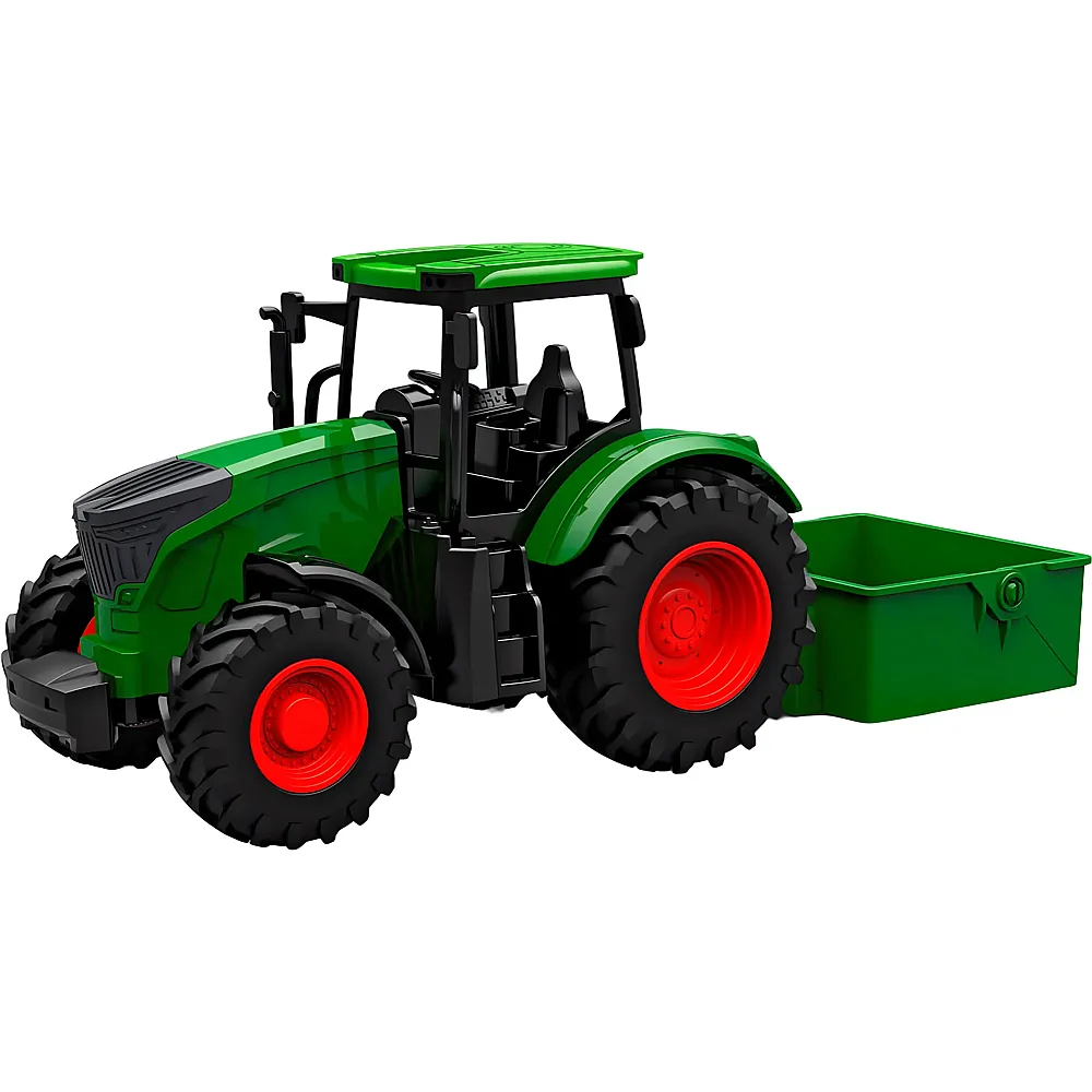 Kids Globe Farming Freilauf Traktor mit Kippschaufel 1:24