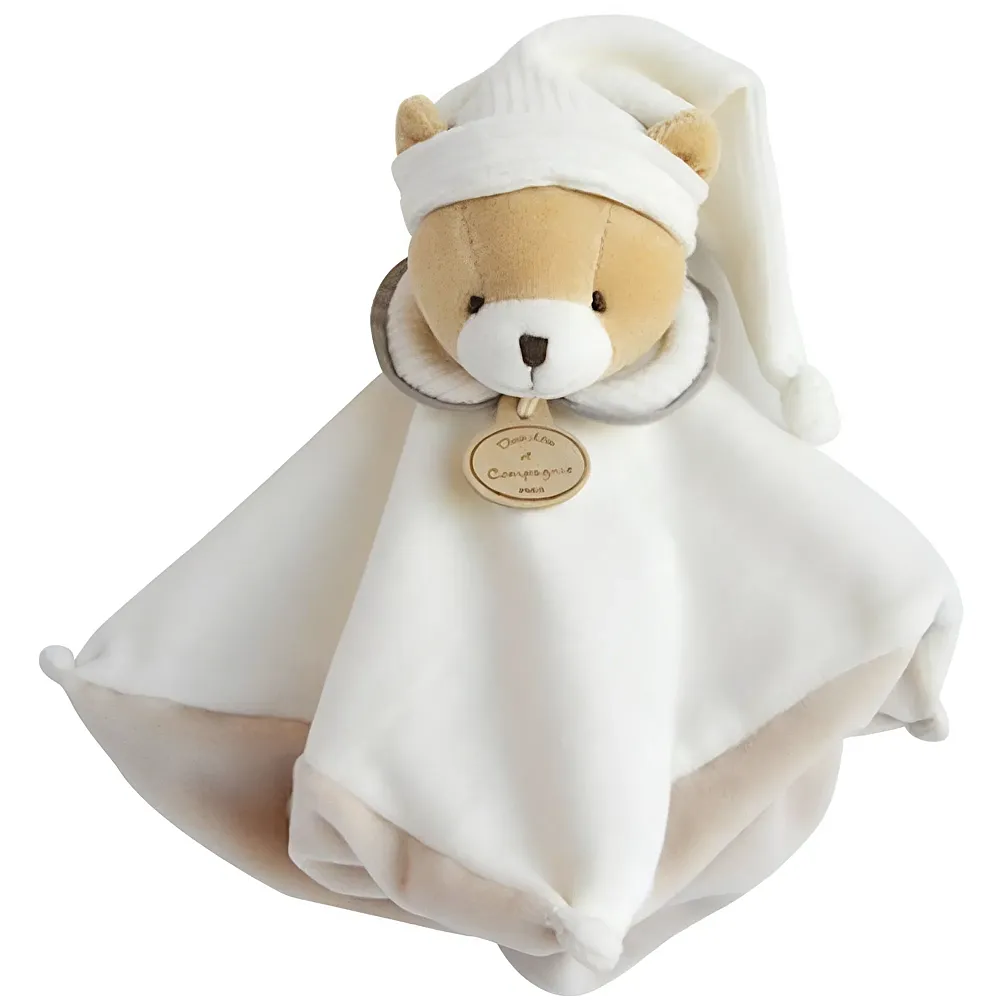 Doudou et Compagnie Schmusetuch B�r Taupe 25cm