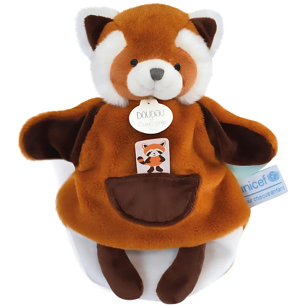 Doudou et Compagnie Unicef Handpuppe Roter Panda - 25 cm