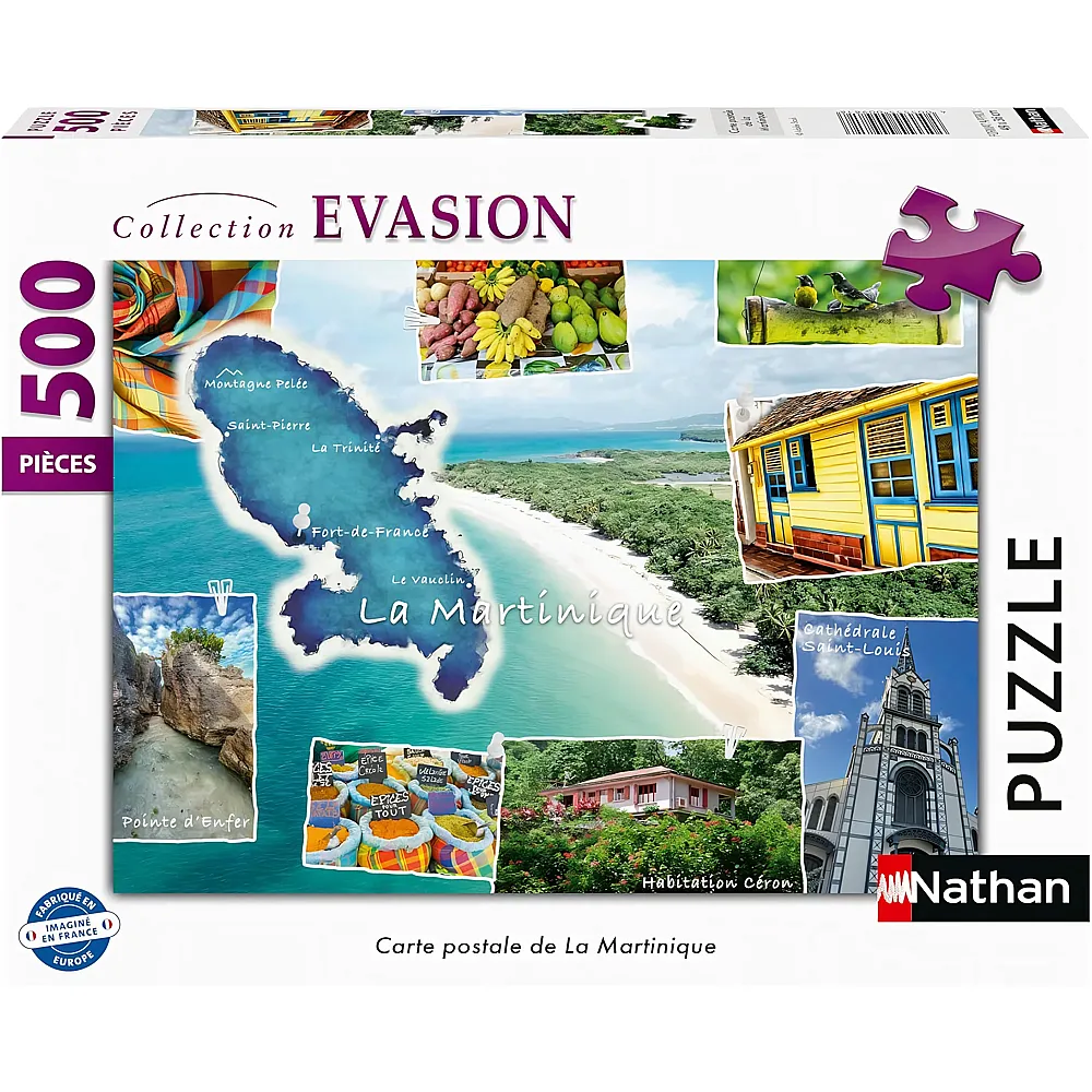 Nathan Puzzle Collection Evasion Postcard from Martinique 500Teile