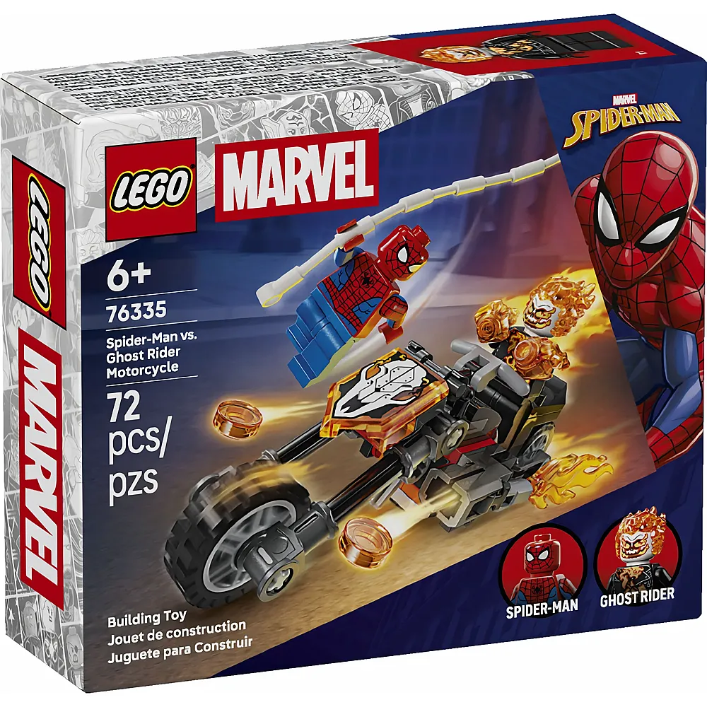 LEGO Marvel Super Heroes Spiderman Spider-Man vs. Ghost Rider auf seinem Motorrad 76335