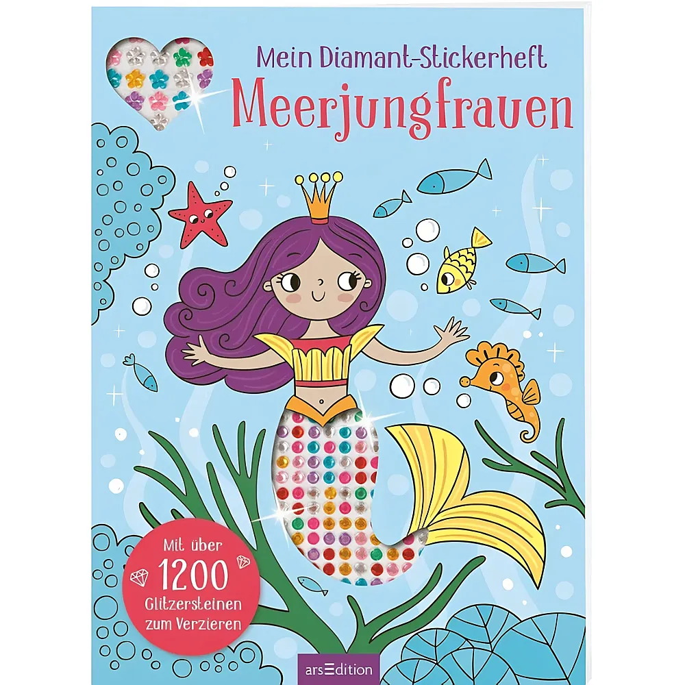 ars Edition Diamant-Sticker: Meerjungfrau