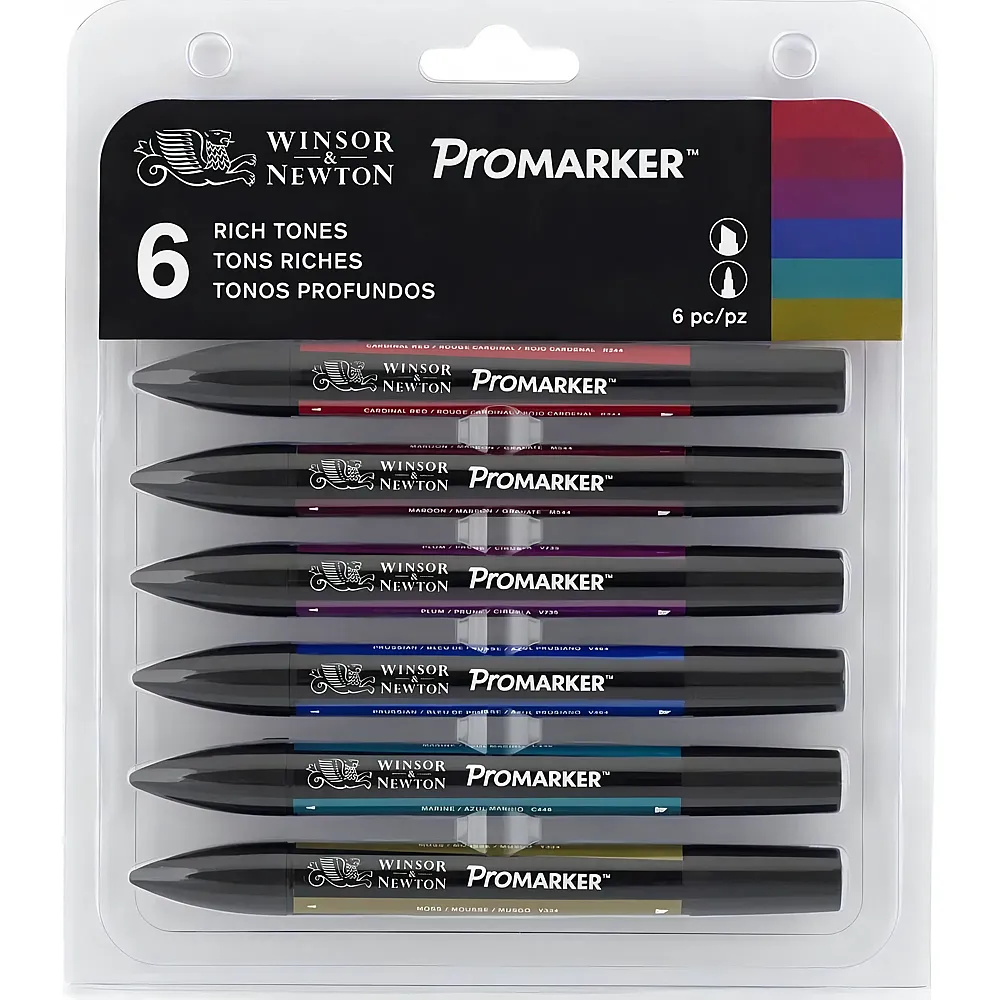Winsor & Newton Promarker 6er Set Reiche T�ne