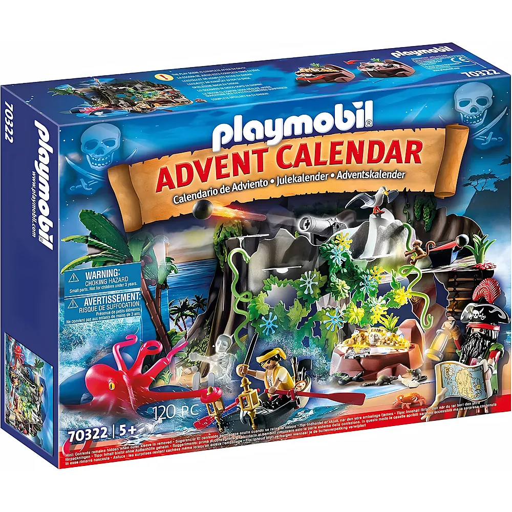 PLAYMOBIL Pirates Adventskalender Schatzsuche in der Piratenbucht 70322