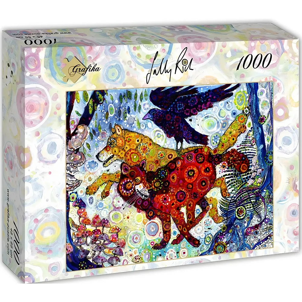 Grafika Puzzle Art Collection Sally Rich Wolves in a Blue Wood - 1000 Teile