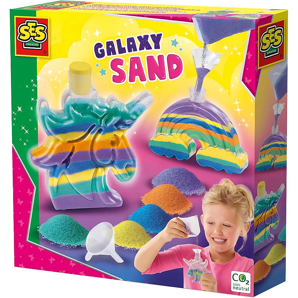SES Kreativ Galaxy Sandmalerei Einhorn & Regenbogen