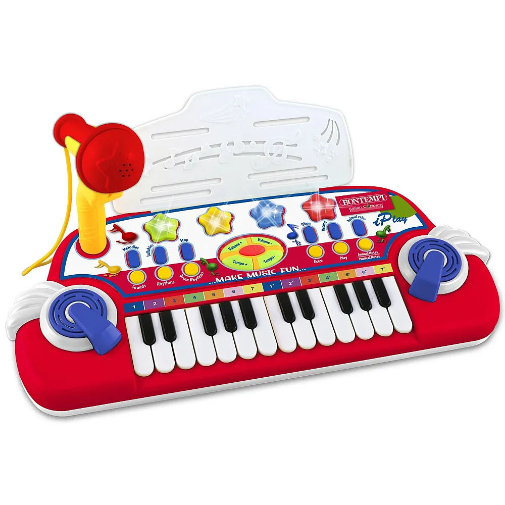 Bontempi Elektronik-Keyboard mit 24 Tasten Rot