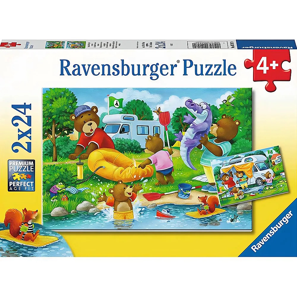 Ravensburger Puzzle Familie Br geht campen 2x24