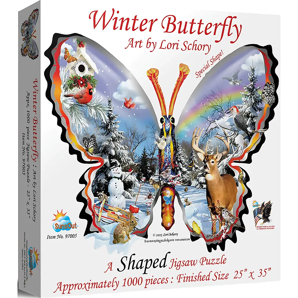 SunsOut Puzzle Lori Schory Winterschmetterling - 1000 Teile
