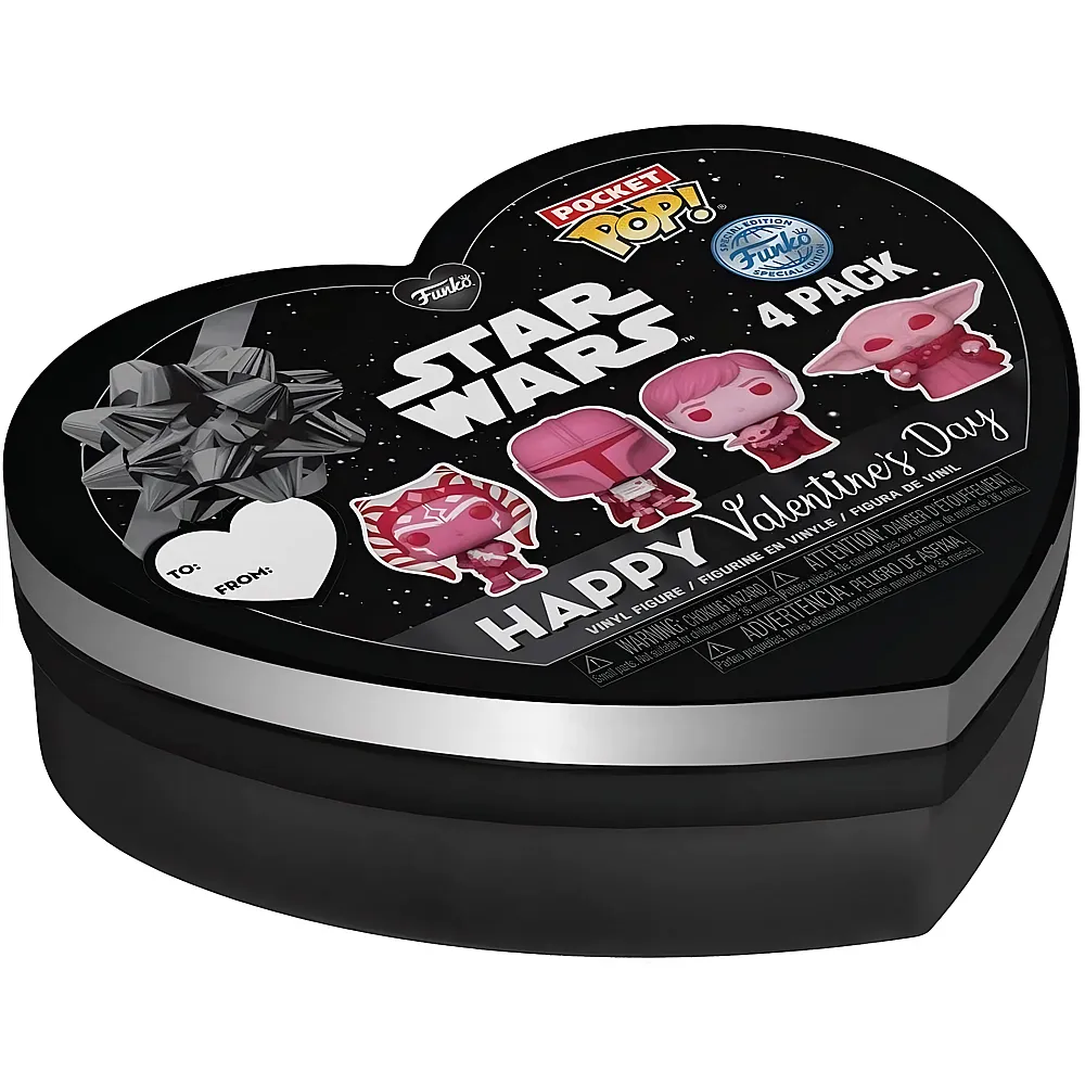 Funko Pocket Pop Star Wars: The Mandalorian Val Box 4 Pieces - Grogu - Keychain - Neuartiger Schl�sselanh�nger