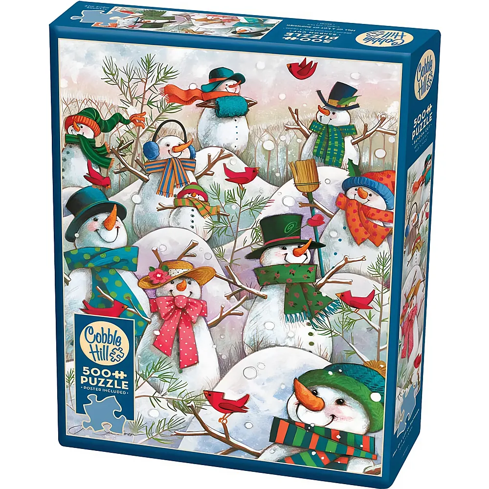 Cobble Hill Puzzle Hill of a Lot of Snowmen 500Teile