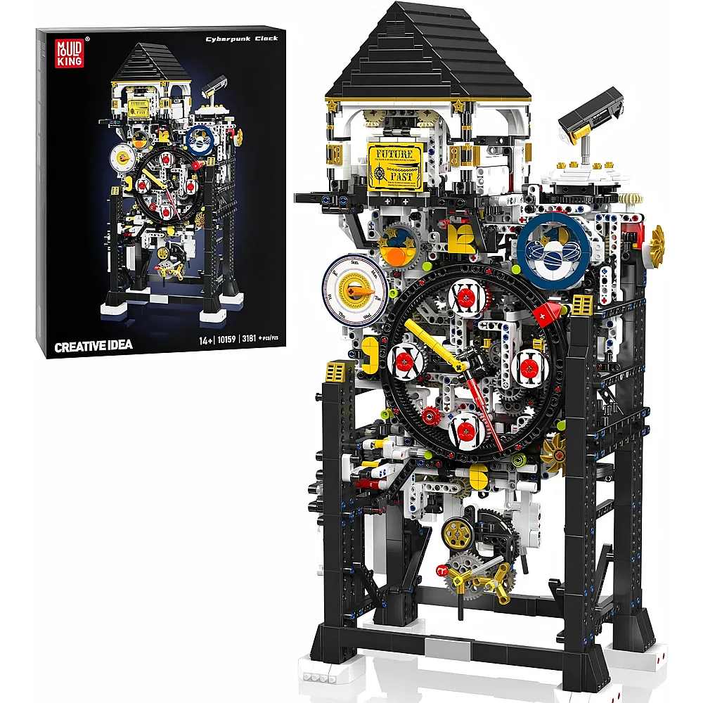 Mould King Ferngesteuerte mechanische Cyberpunk Pendeluhr 10159