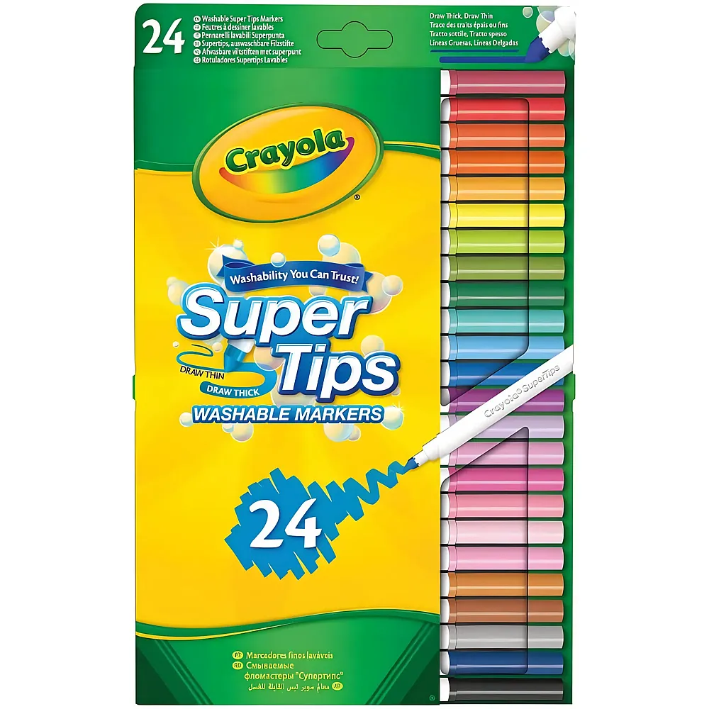 Crayola 24 Supertips Filzstifte