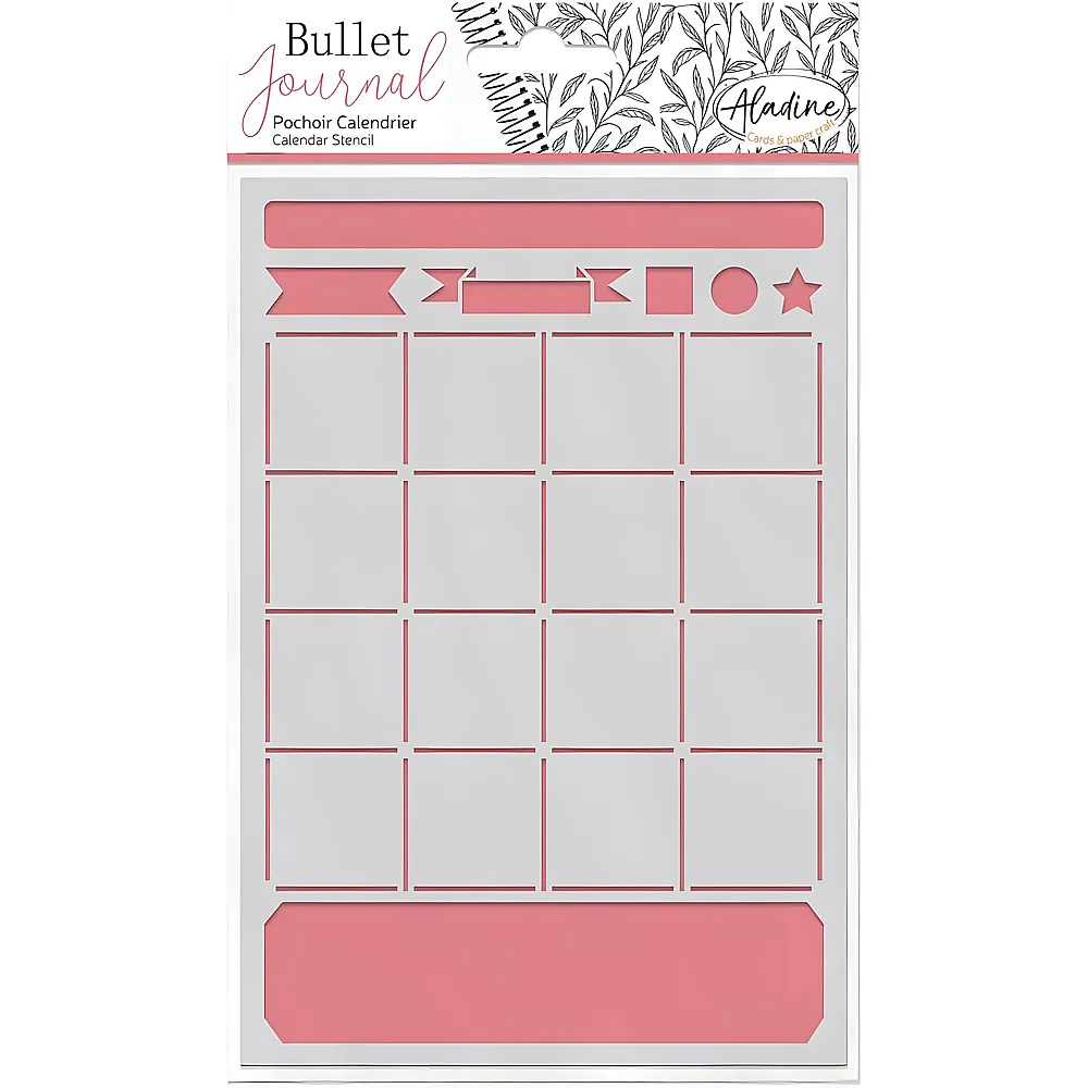 Aladine Bullet Journal Schablone Kalender