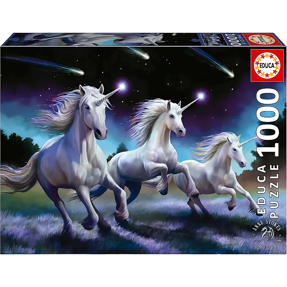 Educa Puzzle Anne Stokes - Einh�rner - 1000 Teile