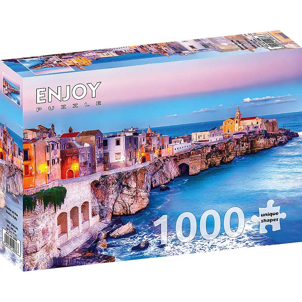 Enjoy Puzzle Vieste on the Rocks, Italien - 1000 Teile