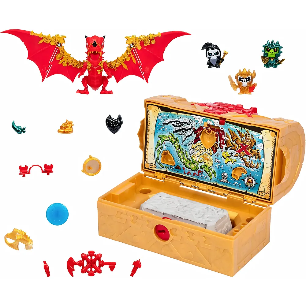 Moose Toys TREASURE X Lost Lands K�nigreich des Drachens Geheimnisvolle Schatztruhe 25 �berraschungen in der Truhe Der Block des Drachens versetzt das Puzzle nutzt das Auge des Drachen, um die h�chste