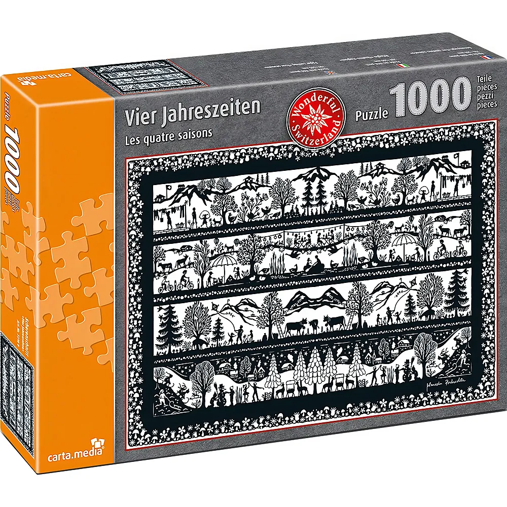 carta media Puzzle Vier Jahreszeiten - 1000 Teile | Puzzle 1000 Teile
