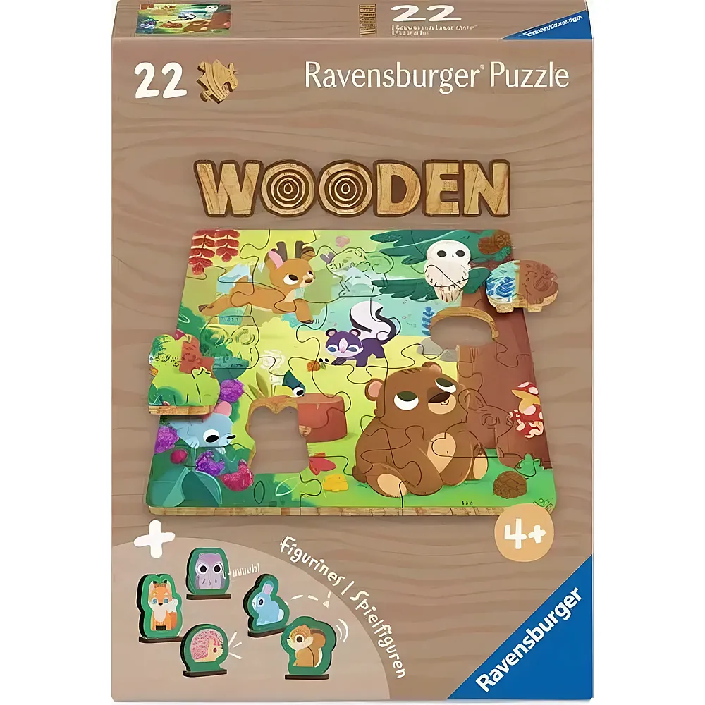 Ravensburger Puzzle Wooden Fr�hliche Waldfreunde 22Teile