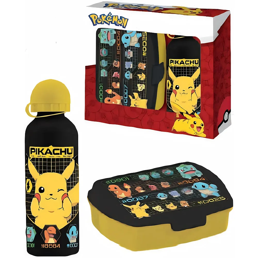 Sombo Pok�mon Pokemon Lunch-Set mit Lunchbox und Trinkflasche