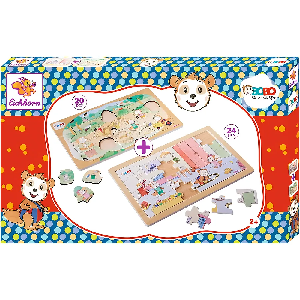 Eichhorn Puzzle 2in1 Bobo Siebenschl�fer - 20 Teile