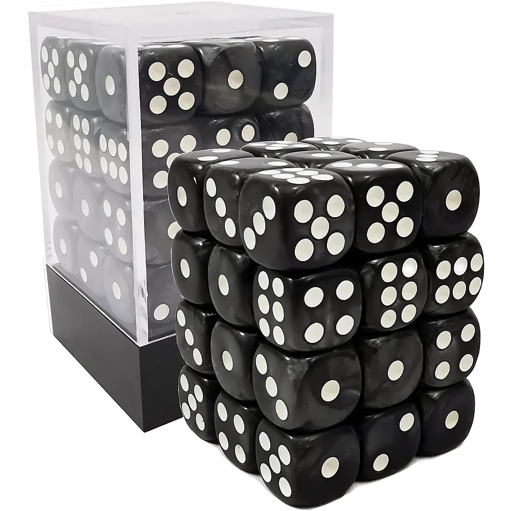 Bescon W�rfel 12mm in Box Schwarz - 36 Teile - Spielezubeh�r
