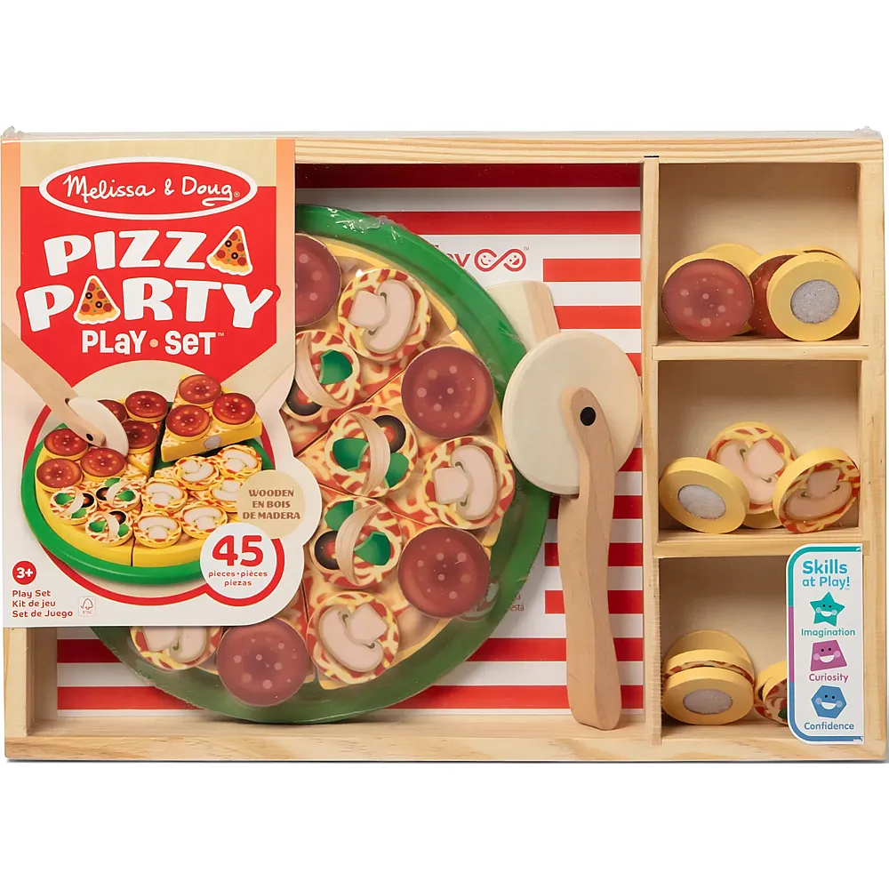 Melissa & Doug Pizza Party aus Holz - 45 Teile