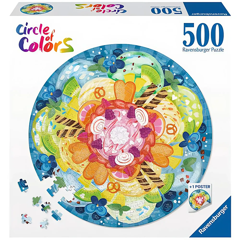 Ravensburger Puzzle Circle of Colors Ice Cream 500Teile