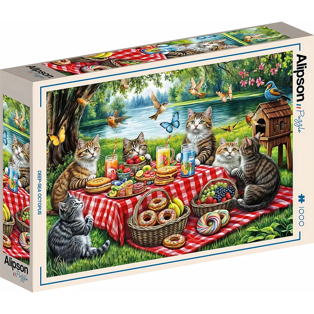 Alipson Puzzle Puzzle 1000 Teile Das Katzenpicknick