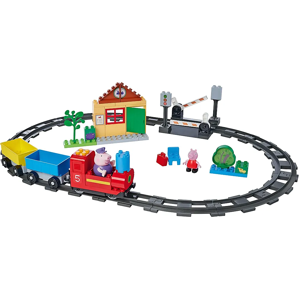 BIG Bloxx Peppa Pig Peppa's Train Fun mit Opa Wutz - 55 Teile