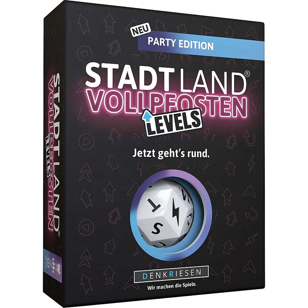 meinspielzeug - Denkriesen Stadt Land Vollpfosten Levels  Party Edition - Jetzt geht's rund | Partyspiele