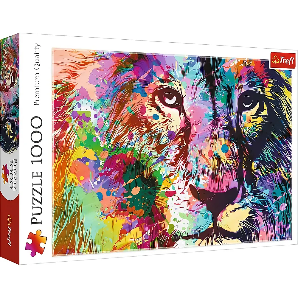 Trefl Puzzle Colorful Lion - 1000 Teile