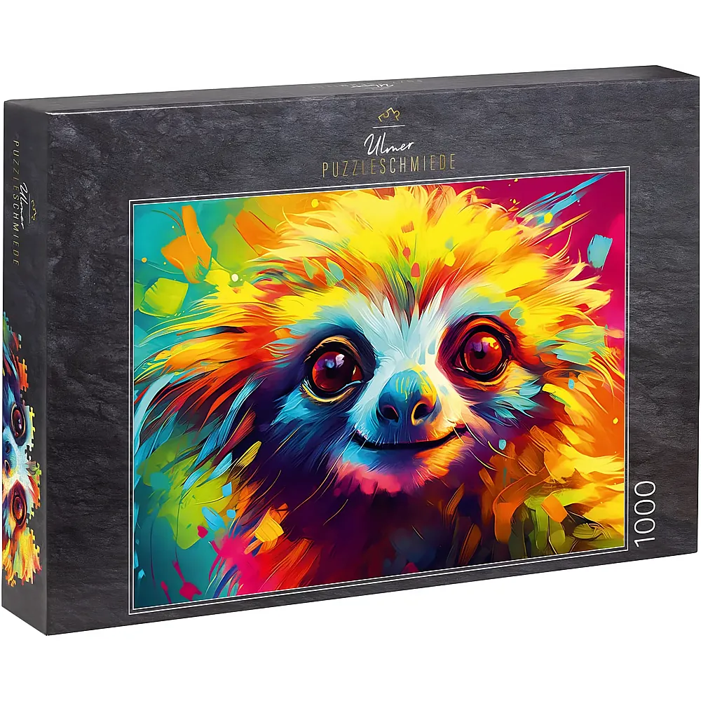 Ulmer Puzzleschmiede Farbenfrohes kleines �ffchen 1000Teile