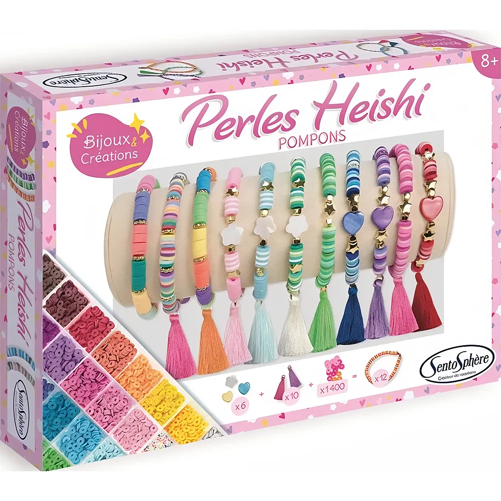 Sentosphere Heishi Pompons Perlen