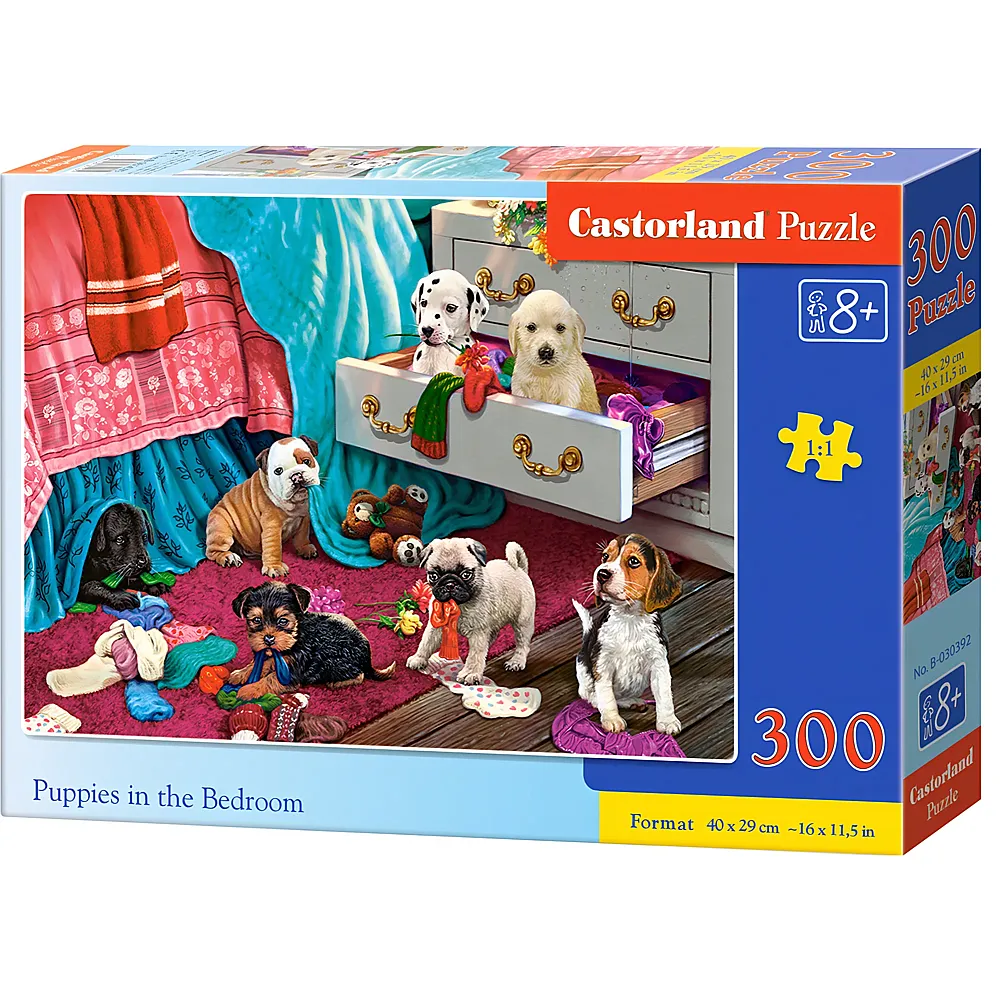 Castorland Puzzle Welpen im Schlafzimmer - 300 Teile