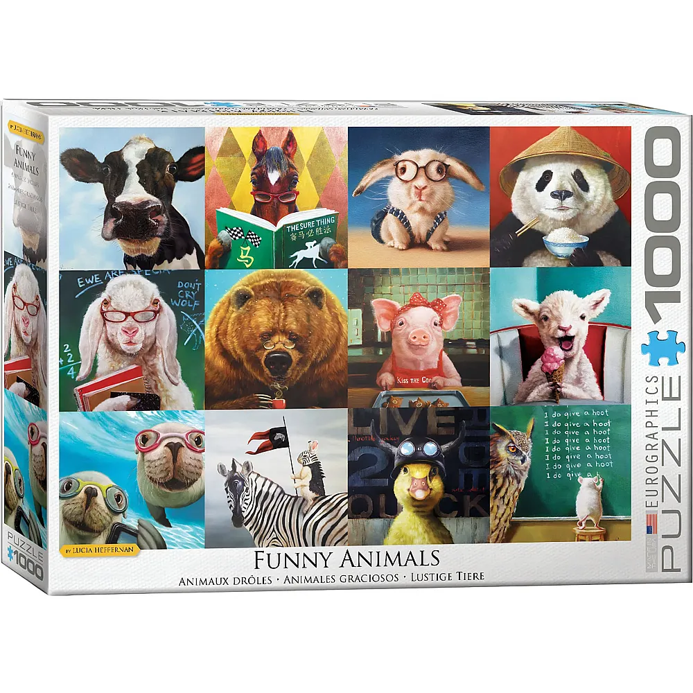 Eurographics Puzzle Lustige Tiere - 1000 Teile
