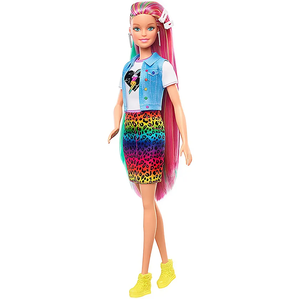 Barbie Fashion & Friends Leopard Rainbow Hair Puppe