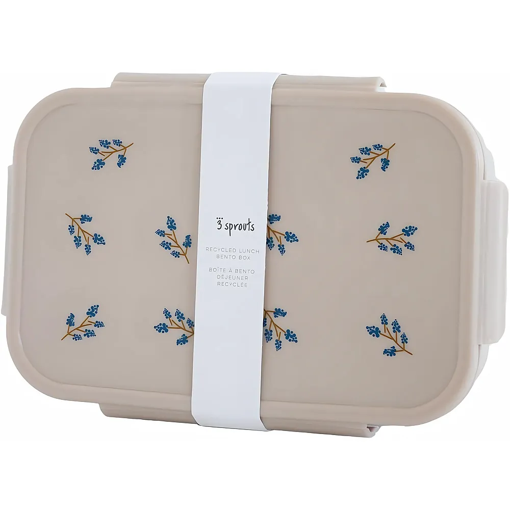 3 Sprouts Bento Box Brotdose mit F�chern - 21.5 x 14 x 6.5 cm
