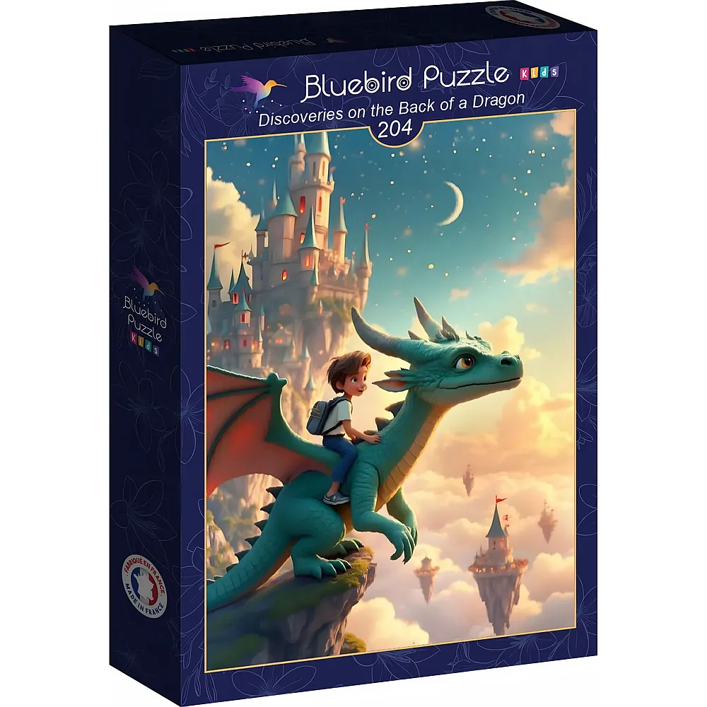 Bluebird Puzzle Entdeckungen auf dem R�cken eines Drachen - 204 Teile