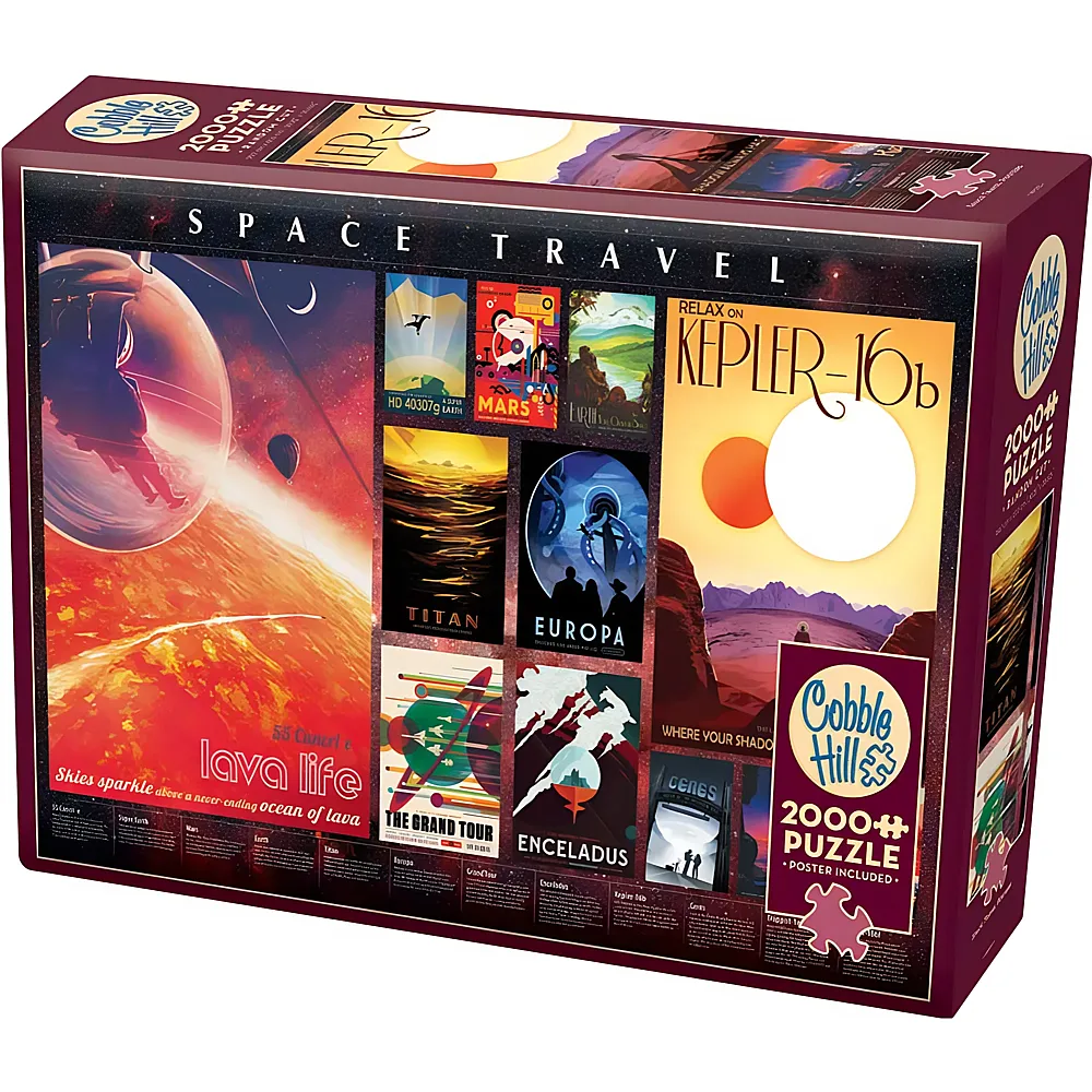 Cobble Hill Puzzle Space Travel Posters - 2000 Teile