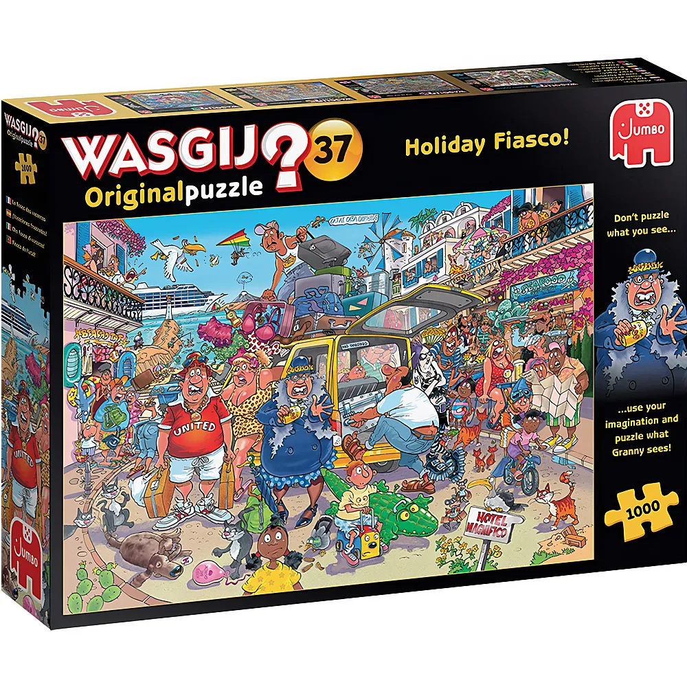 Jumbo Puzzle Original WASGIJ Holiday Fiasco 1000Teile | Puzzle 1000 Teile