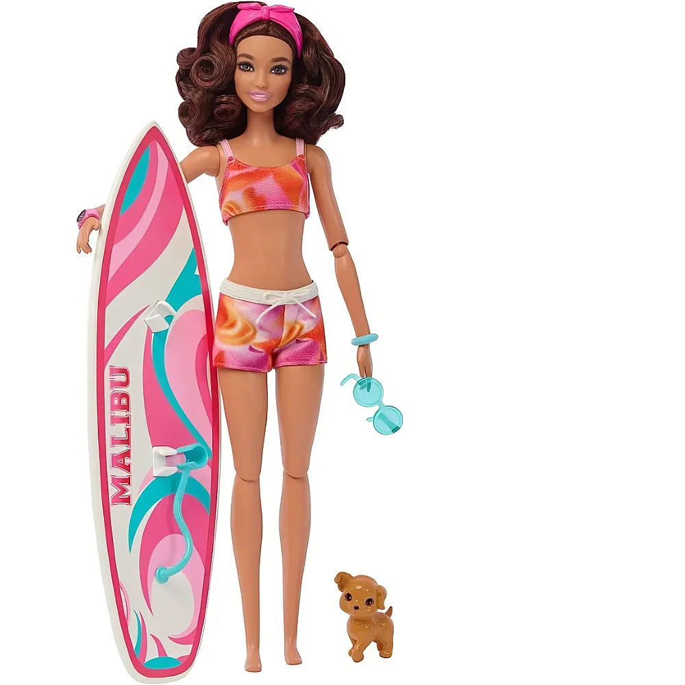 Barbie Surferin Puppe mit Surfbrett & Hndchen