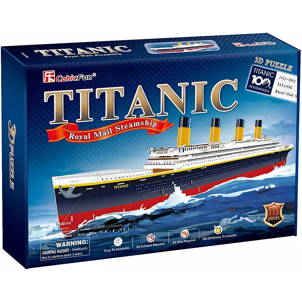 Cubic Fun Puzzle 3D Titanic 113Teile