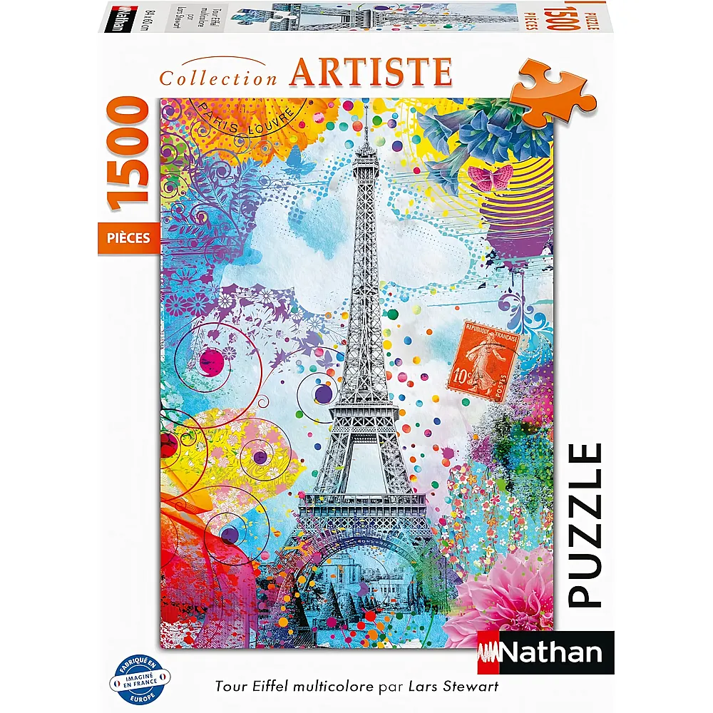Nathan Puzzle Collection Artiste Tour Eiffel Multicolore 1500Teile