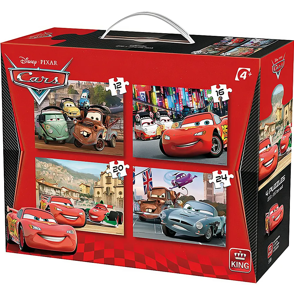 King Puzzle Disney Cars 12-16-20-24 | Mehrfach-Puzzle
